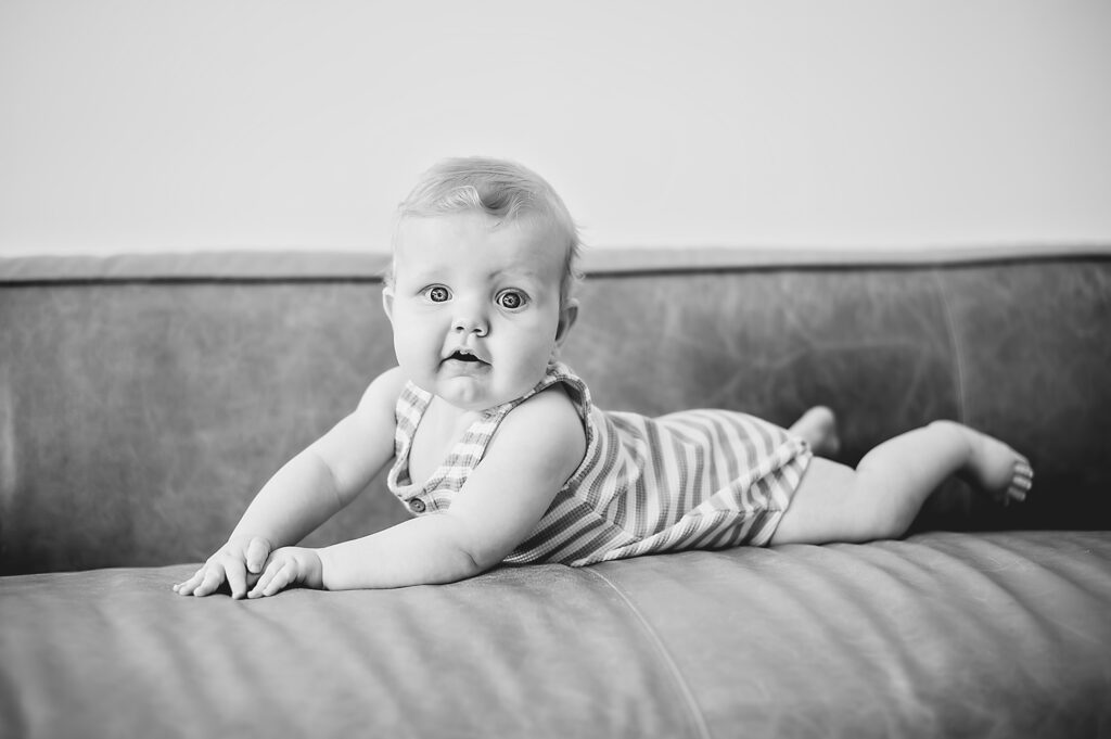 Fort Worth Baby Photography - baby on couch